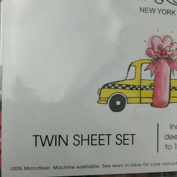 Cynthia Rowley Plaid Twin Sheet Set Red/ Green /WT - Picture 6 of 6